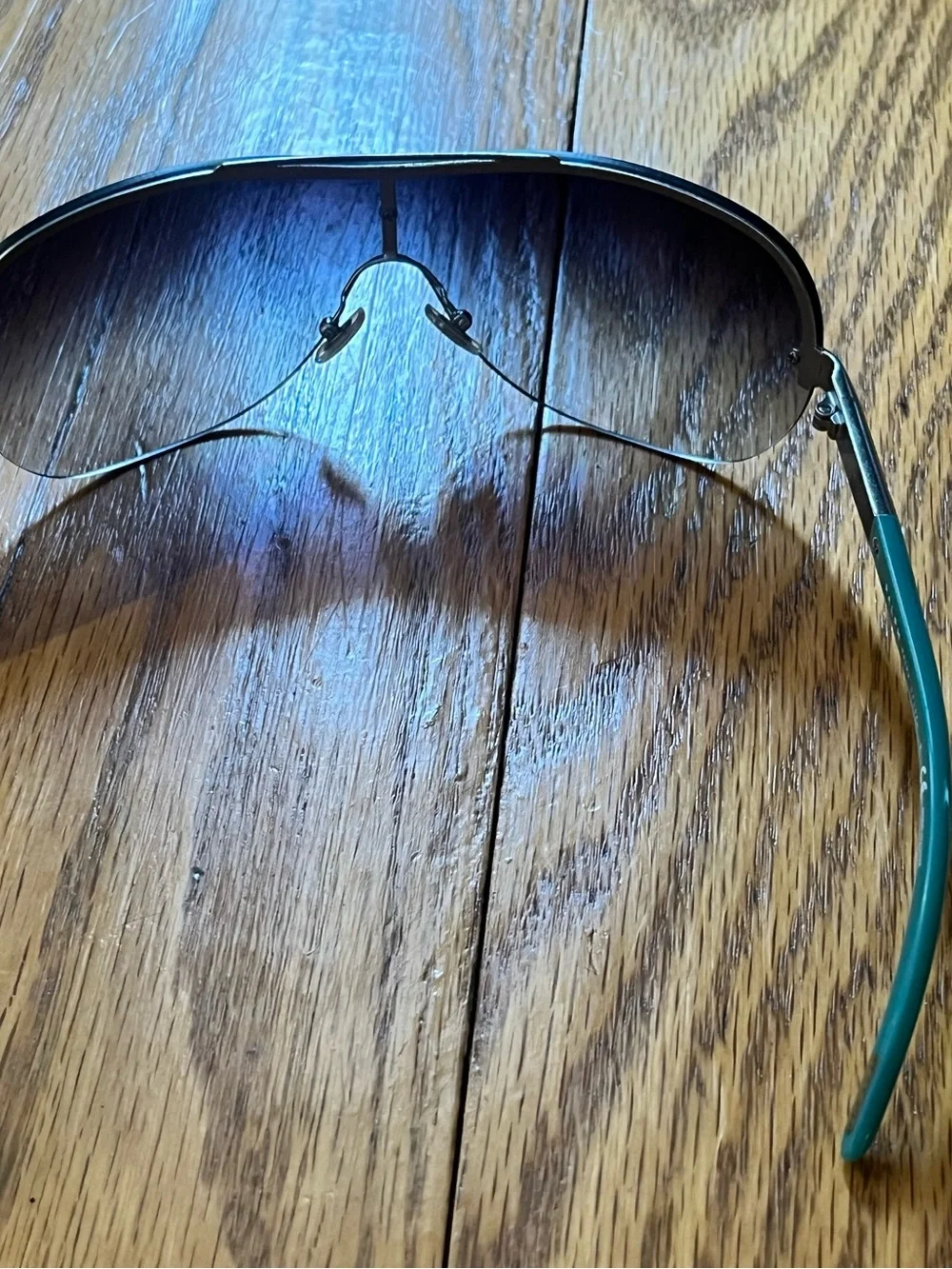 Women’s Ralph Lauren Aviator Sunglasses RA4075 Teal & Silver Large Lens (2135)